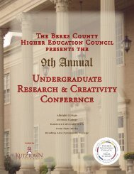 Undergraduate Research & Creativity Conference - Kutztown ...