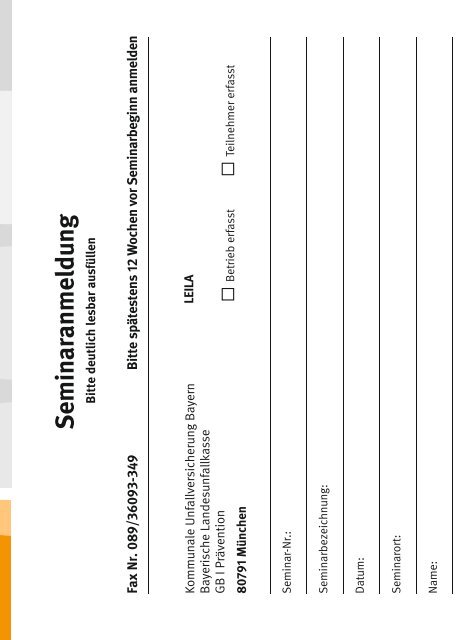 Seminarprogramm 2014 - Kommunale Unfallversicherung Bayern