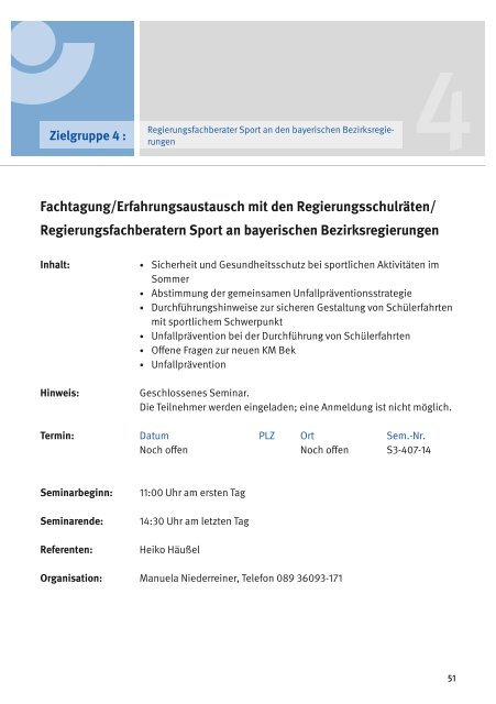 Seminarprogramm 2014 - Kommunale Unfallversicherung Bayern