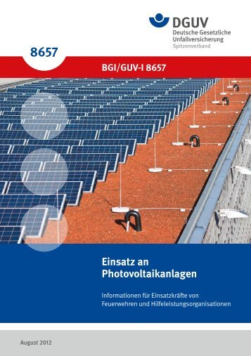 Information "Einsatz an Photovoltaikanlagen" (BGI/GUV-I 8657)