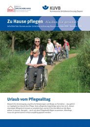 Zu Hause pflegen - Kommunale Unfallversicherung Bayern