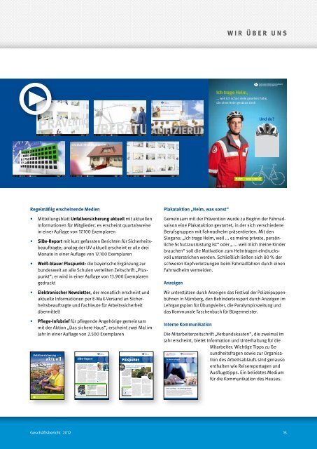 Jahresbericht 2012 - Kommunale Unfallversicherung Bayern