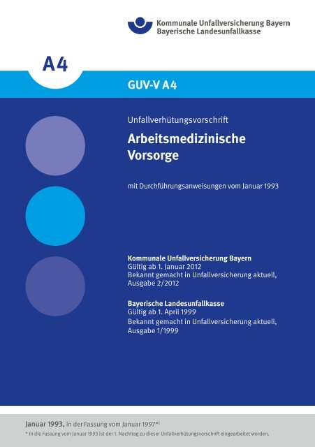 Arbeitsmedizinische Vorsorge - Kommunale Unfallversicherung ...