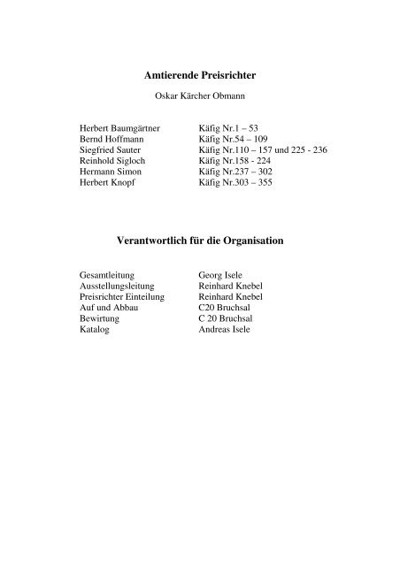 Katalog - KV Bruchsal