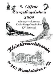 9. Offene Ziergeflügelschau 2009 - KV Bruchsal