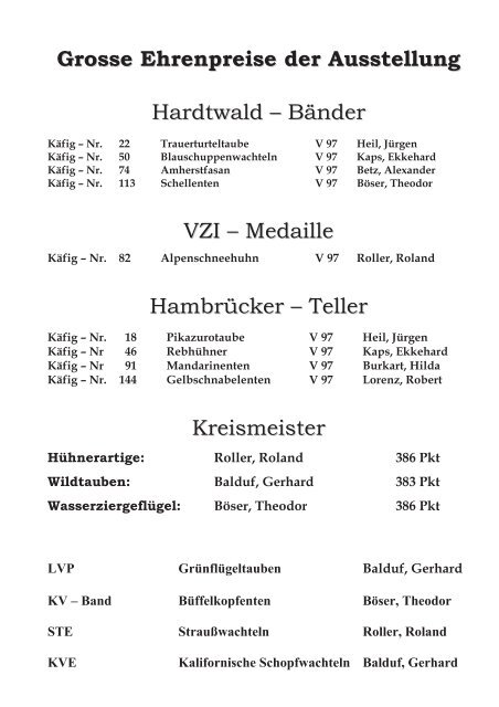 9. Offene Ziergeflügelschau 2009 - KV Bruchsal