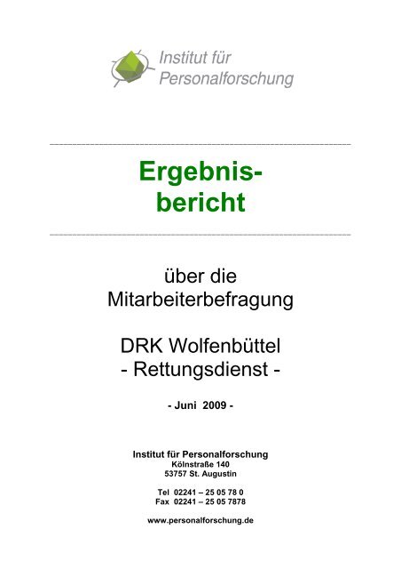 Mitarbeiterbefragung im Rettungsdienst - DRK-Kreisverband ...