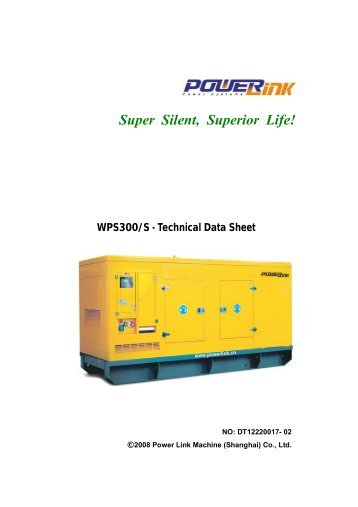 Super Silent, Superior Life! WPS300/S - Technical ... - KVA Diesel