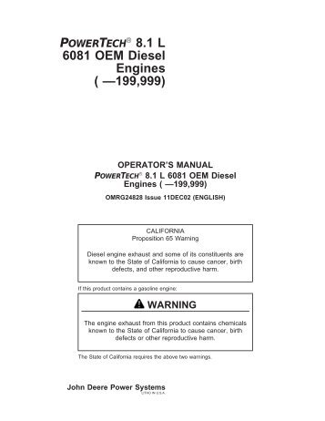 8.1 L 6081 OEM Diesel Engines ( â199,999)