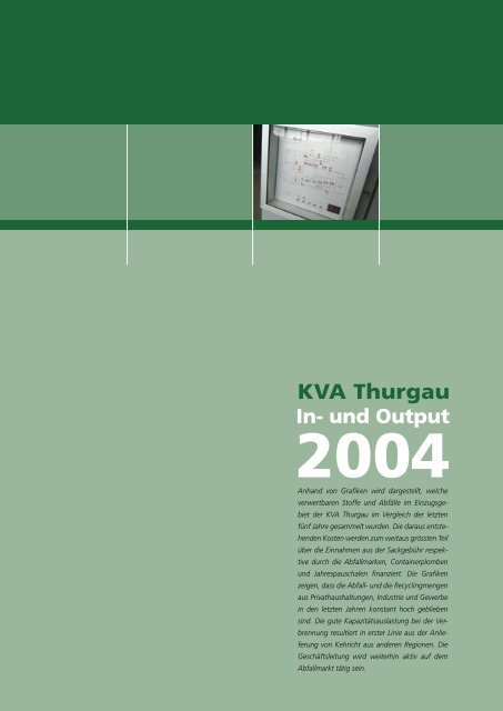 Ausgabe 2004 - beim Verband KVA Thurgau