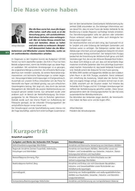 Ausgabe 2004 - beim Verband KVA Thurgau