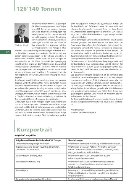 Ausgabe 2003 - beim Verband KVA Thurgau