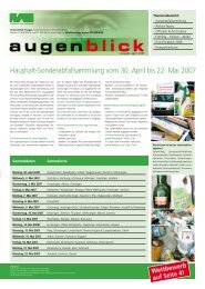 Ausgabe April 2007 - beim Verband KVA Thurgau