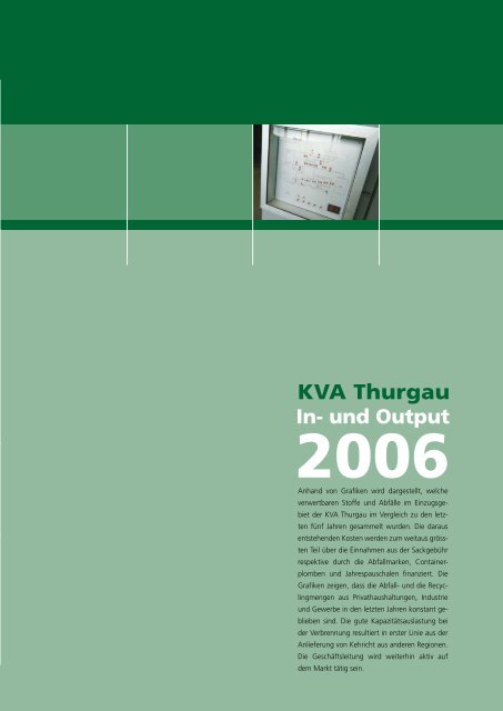 Ausgabe 2006 - beim Verband KVA Thurgau