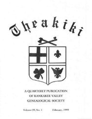 1 - Kankakee Valley Genealogical Society