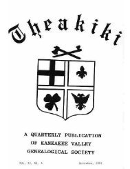 Officers, directors & committees - Kankakee Valley Genealogical ...
