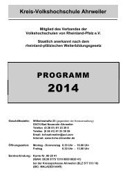 PROGRAMM - KVHS Ahrweiler