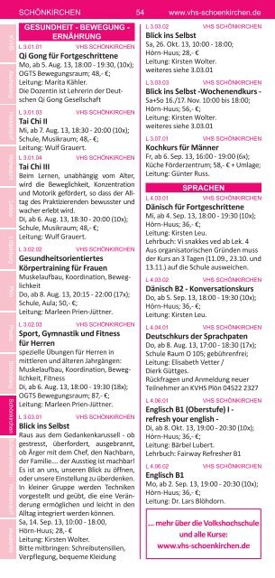 Programm Herbst 2013