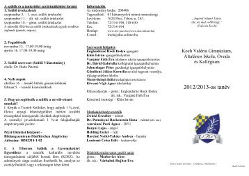 nyomtatÃ¡s utÃ¡n Ã¶sszehajthatÃ³ vÃ¡ltozat - Koch ValÃ©ria IskolakÃ¶zpont