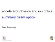 accelerator physics and ion optics summary beam optics - KVI