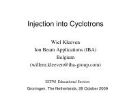 Injection into Cyclotrons - KVI