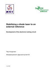 Stabilizing a diode laser to an external reference - KVI