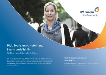Dipl. Tourismus-, Hotel- und Eventspezialist/in - KV Luzern