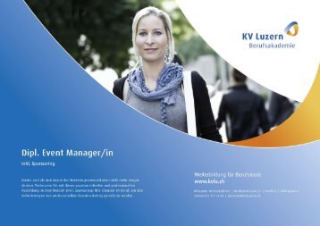 Dipl. Event Manager/in inkl. Sponsoring - KV Luzern