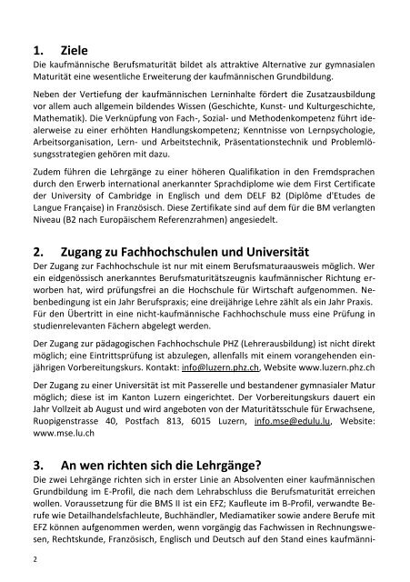 InfobroschÃ¼re Herbst 2012 fÃ¼r Beginn 2013.pdf - KV Luzern