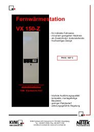 FernwÃ¤rmestation VX 150-Z - KVM-Conheat