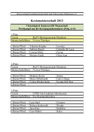 Kreismeister 2013 - Ergebnisse (pdf) - Kreisverband Mettmann
