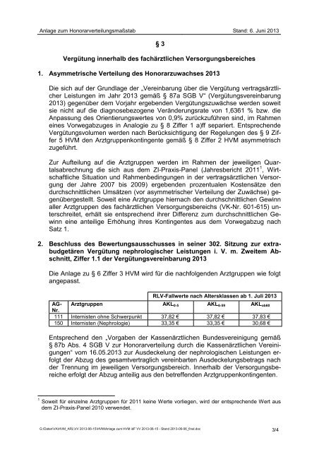 Rundschreiben Nr. 08/2013 - Kassenärztliche Vereinigung ...