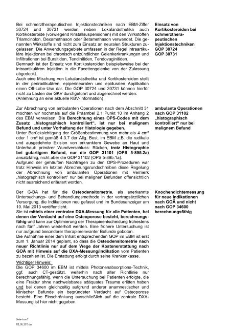 Rundschreiben Nr. 08/2013 - Kassenärztliche Vereinigung ...