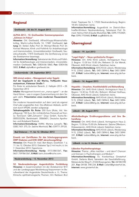 Journal der KVMV - KassenÃ¤rztliche Vereinigung Mecklenburg ...