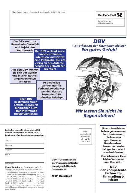 Die Gewerkschaft der Finanzdienstleister. - DBV