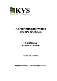 Abrechnungshinweise der KV Sachsen - KassenÃ¤rztliche ...