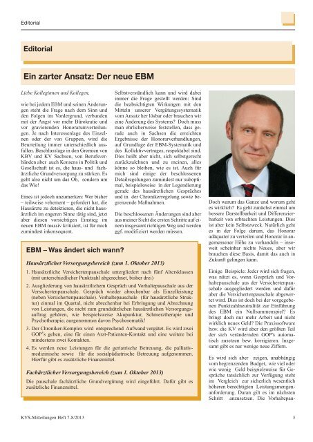 Der neue EBM - Kassenärztliche Vereinigung Sachsen