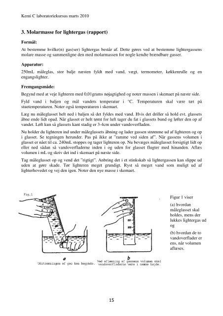 Ãvelsesvejledninger til laboratoriekursus i kemi C - KVUC