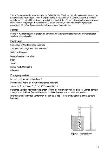 Laboratoriekursus Biologi C-niveau - KVUC