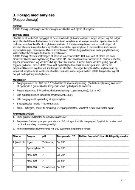 Laboratoriekursus Biologi C-niveau - KVUC