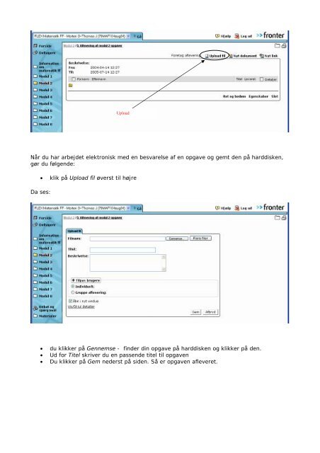 Download vejledning til Fronter her - KVUC