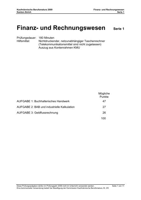 Finanz- und Rechnungswesen