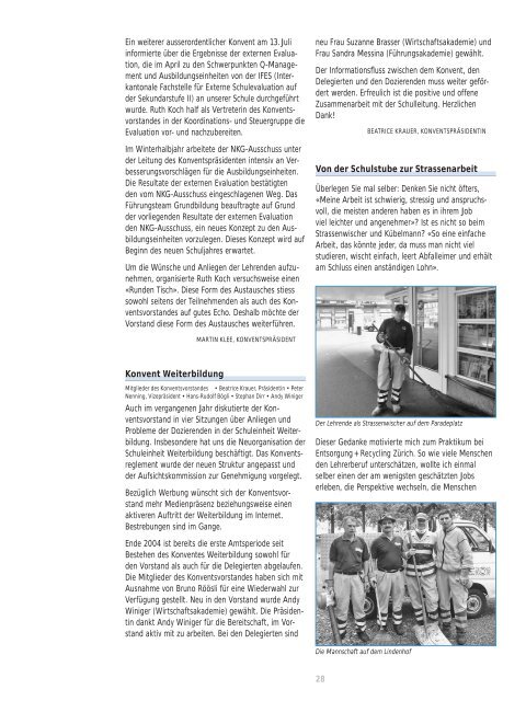 Jahresbericht 2004-05.pdf - KV ZÃ¼rich Business School