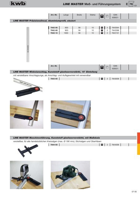 k LINE MASTER - kwb