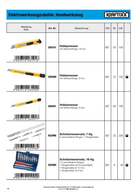 Promotion Articles Aktionsartikel Offre spÃ©ciale Actieartikelen - kwb