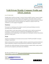 JSB MARKET RESEARCH: NAB Private Wealth - Company Profile and SWOT Analysis