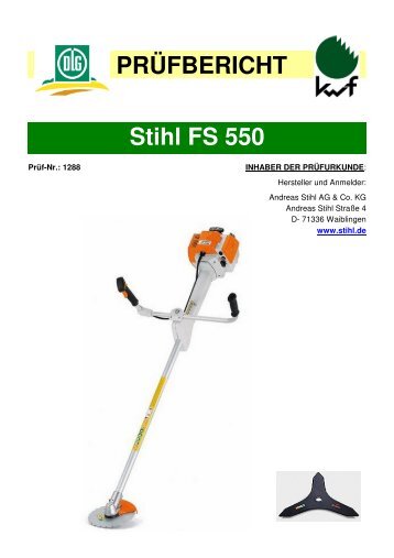 PRÃFBERICHT Stihl FS 550