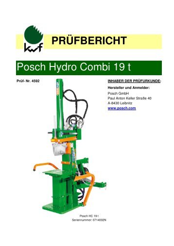PRÃFBERICHT Posch Hydro Combi 19 t