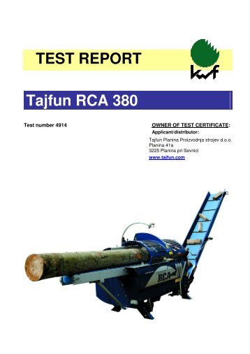 TEST REPORT Tajfun RCA 380