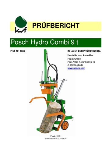 PRÃFBERICHT Posch Hydro Combi 9 t